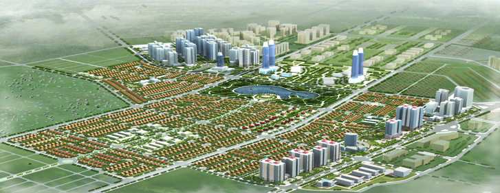 Phối cảnh tổng thể khu ĐTM Dương Nội
