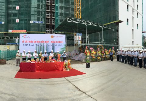 Anland đã được cất nóc vào cuối tháng 6//2017, kết thúc giai đoạn thi công phần thô